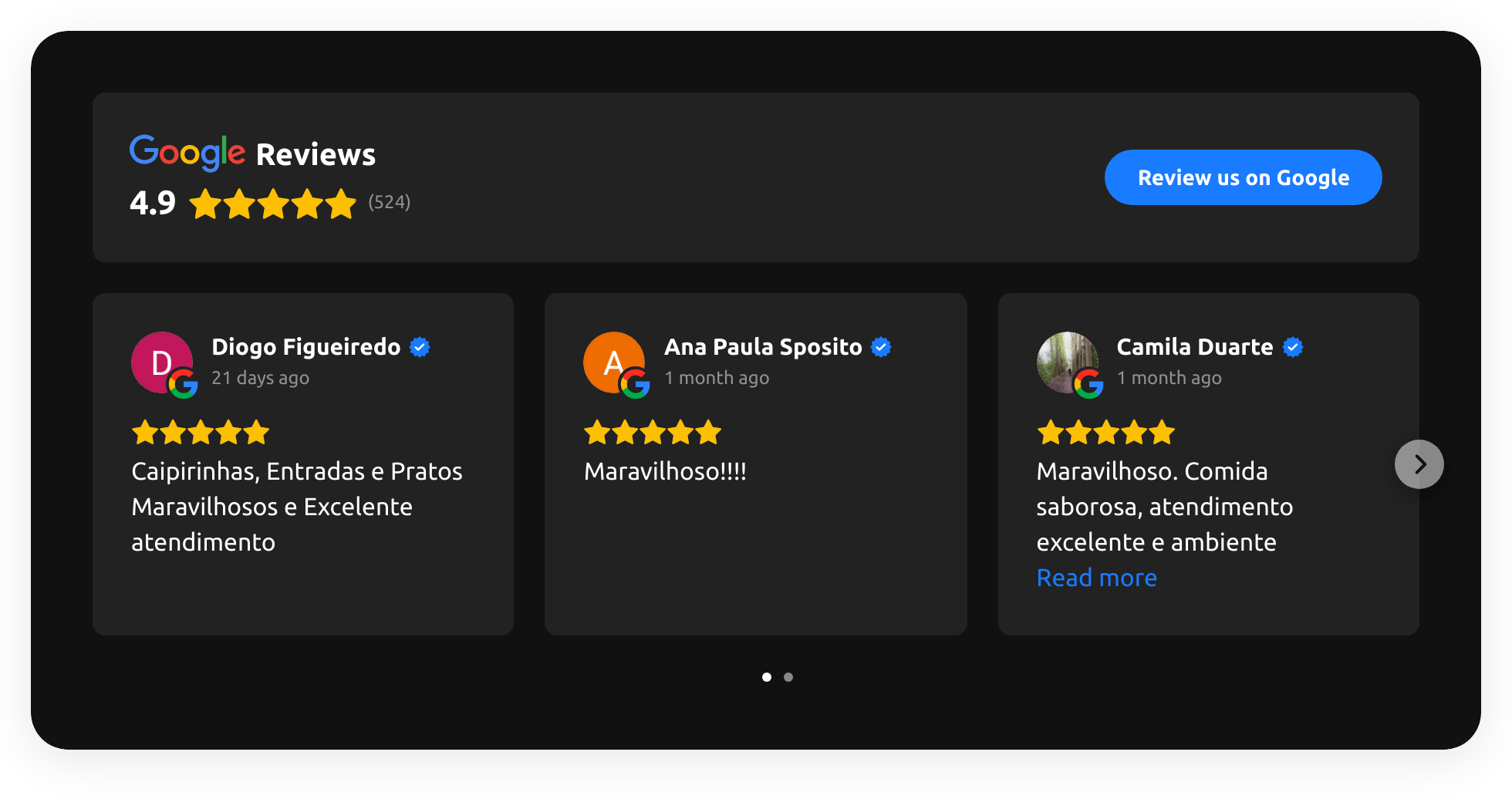 Confira o que nossos clientes dizem sobre nós ;-)
